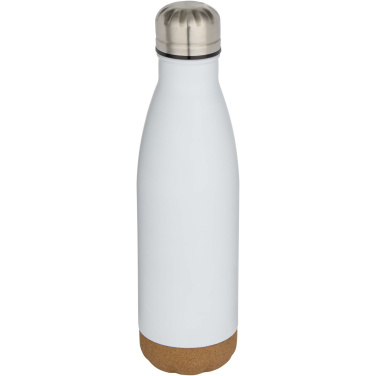 Logo trade promotional gifts picture of: Cove 500 ml double wall vacuum insulated stainless steel water bottle with cork details